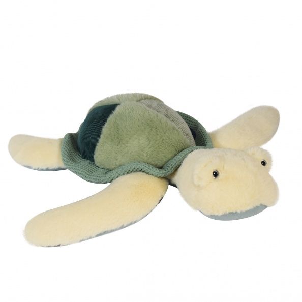  - trésors marins - peluche tortue verte 40 cm 